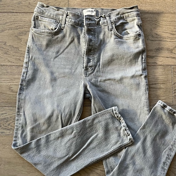 AGOLDE High Rise Slim Ankle Jeans in Gray Size 29 - Picture 2 of 12